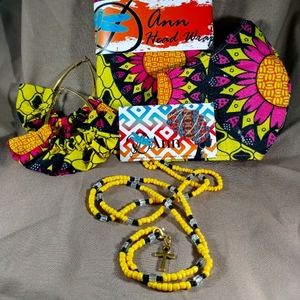 HeadWrap Set with waist bead set